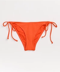 Damsel Florescent Orange Ribbed Super Cheeky Bikini Bottom