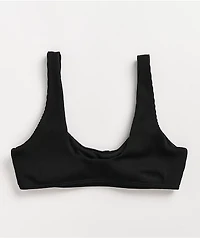 Damsel Jess Ribbed Black Sport Buckle Bikini Top