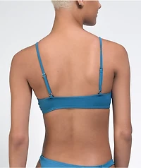 Damsel Kate Atlas Blue Ribbed Bralette Bikini Top