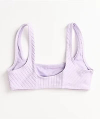 Damsel Photon Super Ribbed Lavender Sport Bikini Top