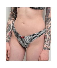 Damsel Rosie Black & White Gingham High Leg Bikini Bottom