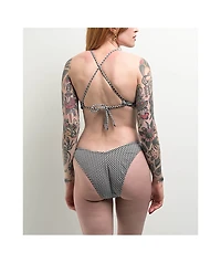 Damsel Rosie Black & White Gingham High Leg Bikini Bottom