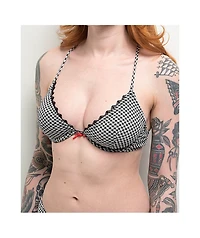 Damsel Rosie Black & White Gingham Triangle Bikini Top