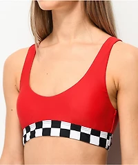 Damsel Tana Checkered Red Bikini Top