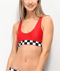 Damsel Tana Checkered Red Bikini Top