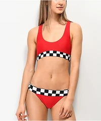 Damsel Tana Checkered Red Cheeky Bikini Bottom