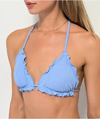 Damsel Tiff Ruffle Blue Bell Triangle Bikini Top