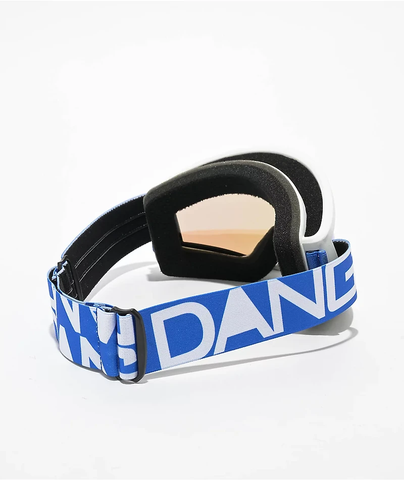 Dang Joey Fava White & Blue Mirror Snowboard Goggles