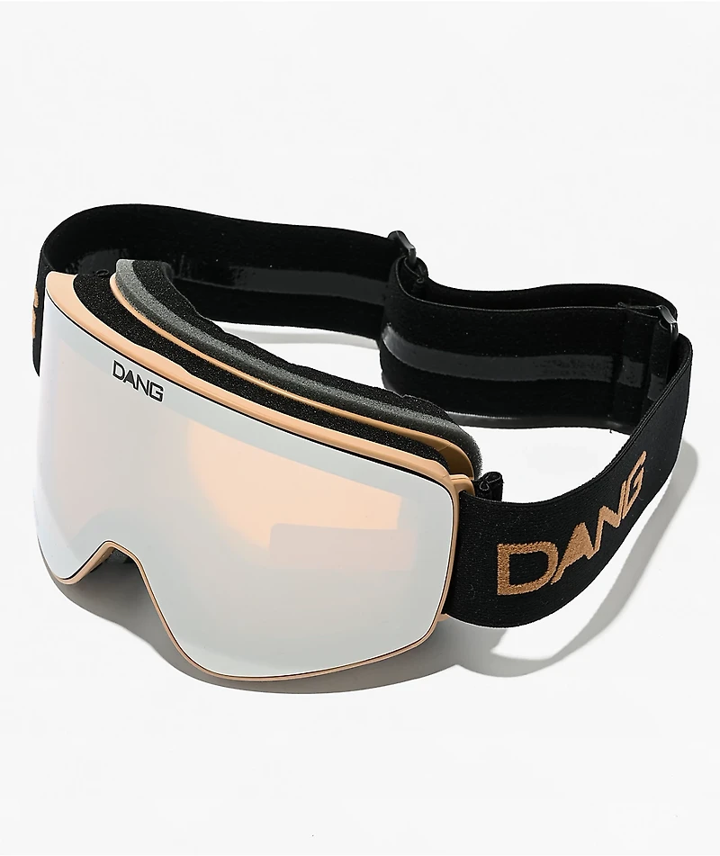 Dang Shades FL2.0 Magnet Tech Sand & Chrome Snowboard Goggles