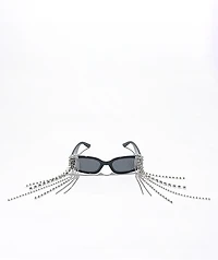 Dangle Diamonds Black Sunglasses