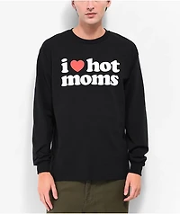 Danny Duncan I Heart Hot Moms Black Long Sleeve T-Shirt