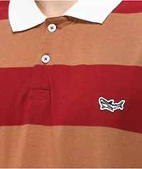 Dark Seas Amato Burgundy Rugby Shirt