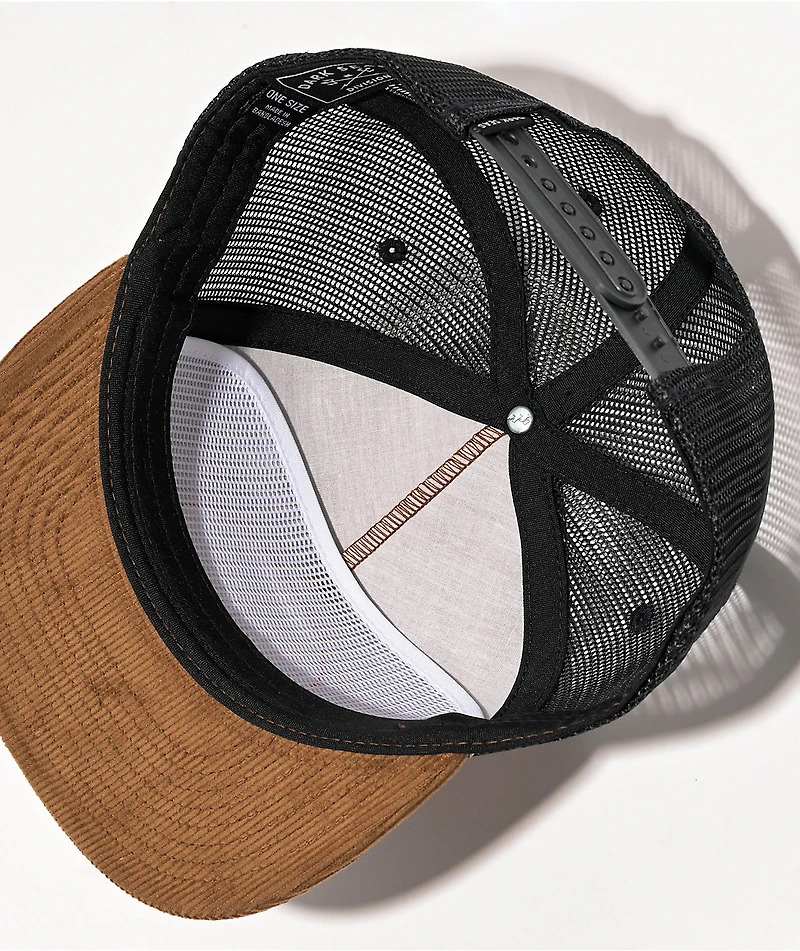 Dark Seas Broadway Brown Corduroy Trucker Hat