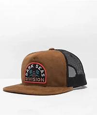 Dark Seas Broadway Brown Corduroy Trucker Hat