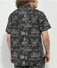 Dark Seas Castillo Black Short Sleeve Button Up Shirt