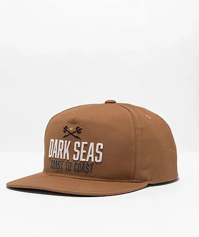 Dark Seas Cleveland Khaki Snapback Hat
