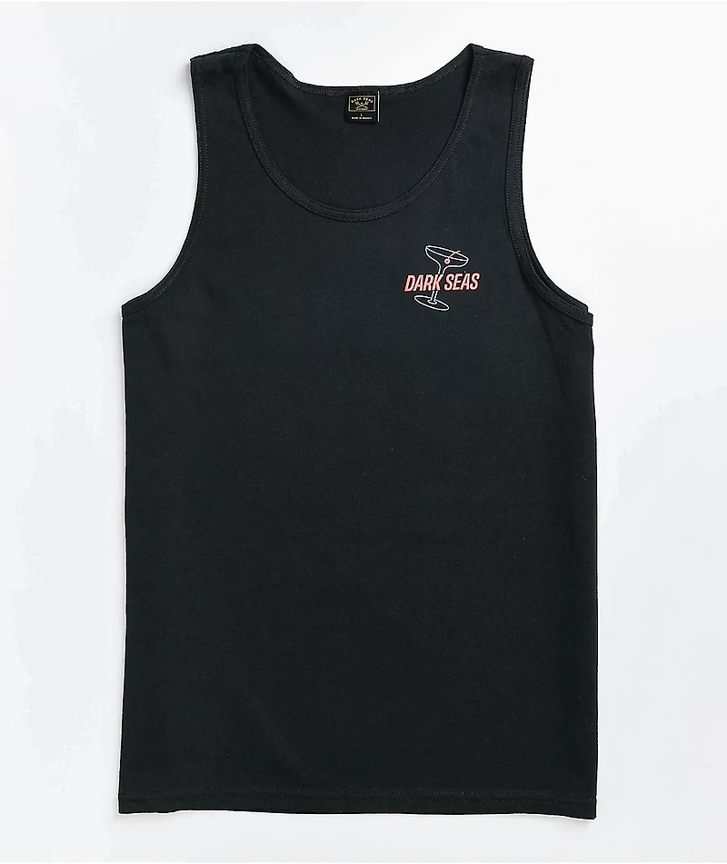 Dark Seas Corner Bar Black Tank Top