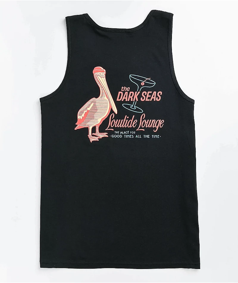 Dark Seas Corner Bar Black Tank Top