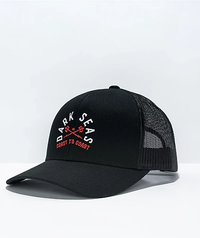 Dark Seas Everyday Black Trucker Hat