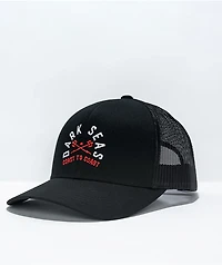 Dark Seas Everyday Black Trucker Hat