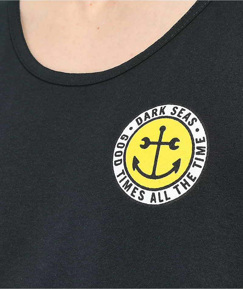 Dark Seas Good Vibes Black Tank Top