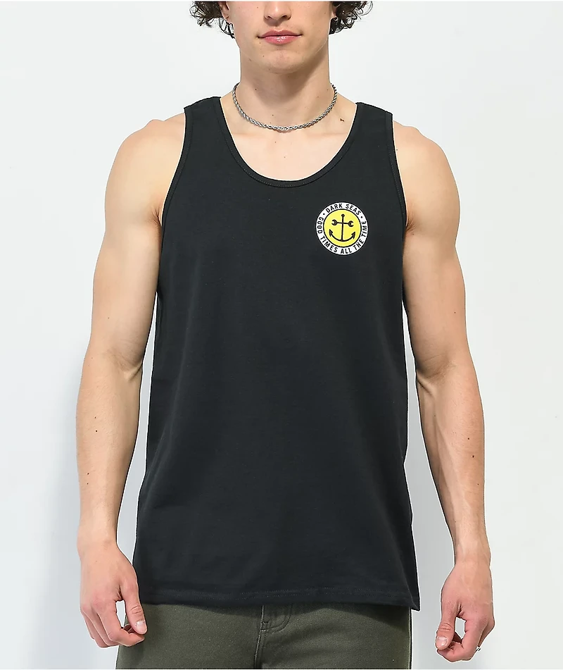 Dark Seas Good Vibes Black Tank Top