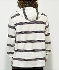 Dark Seas Rubuston Burgundy & White Hooded Long Sleeve