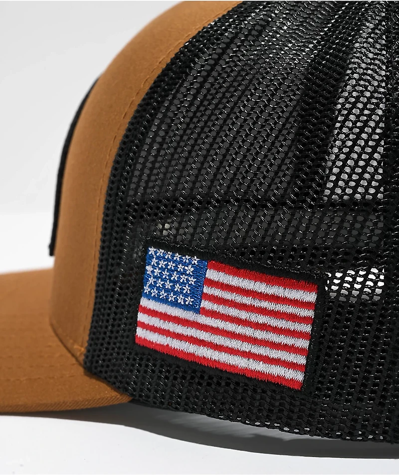 Dark Seas Solitude Black & Brown Trucker Hat