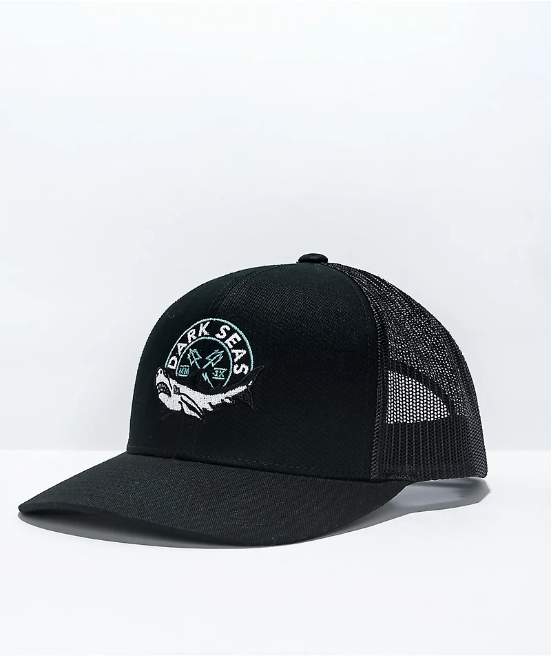 Dark Seas Species Black Trucker Hat