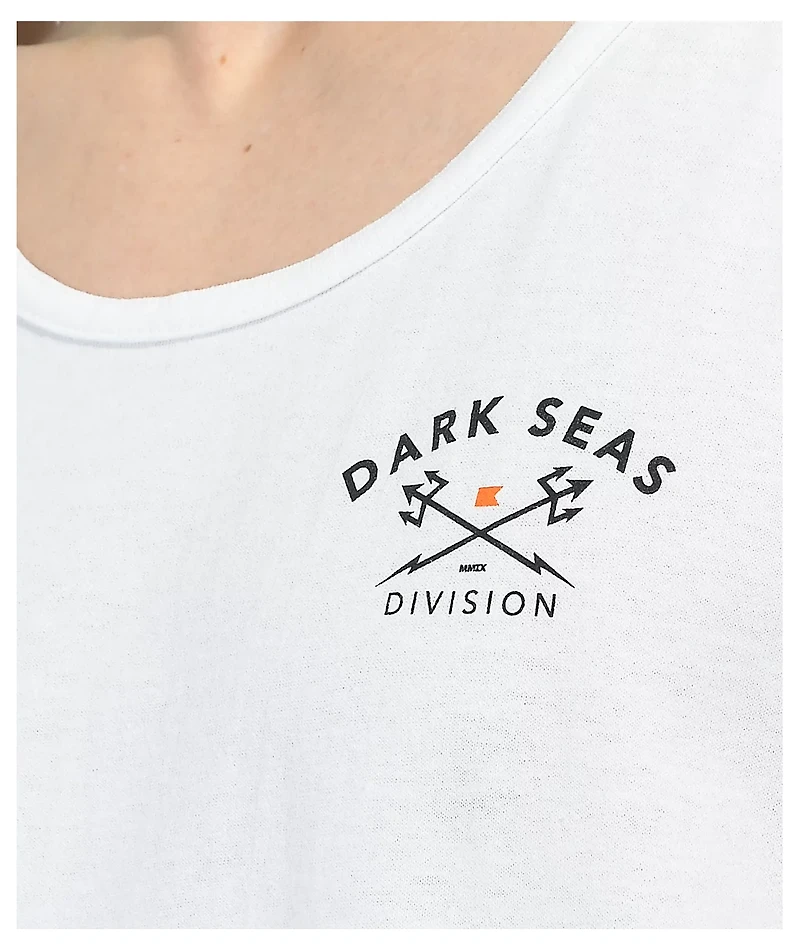 Dark Seas Trash Pick Up White Tank Top