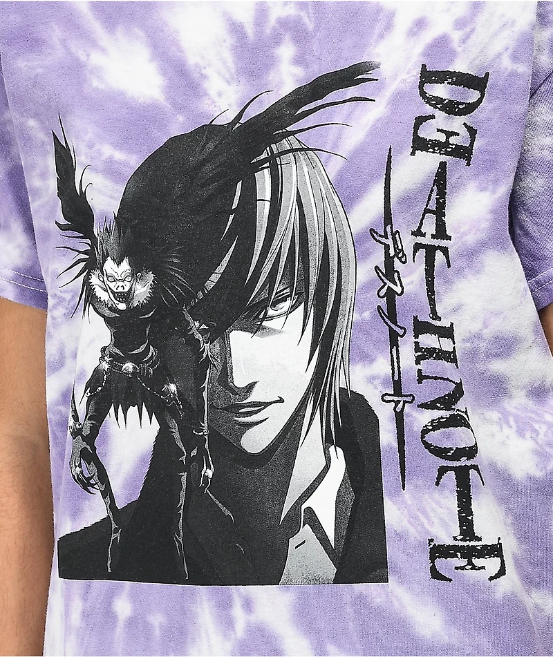 Death Note Light & Ryuk Purple Tie Dye T-Shirt