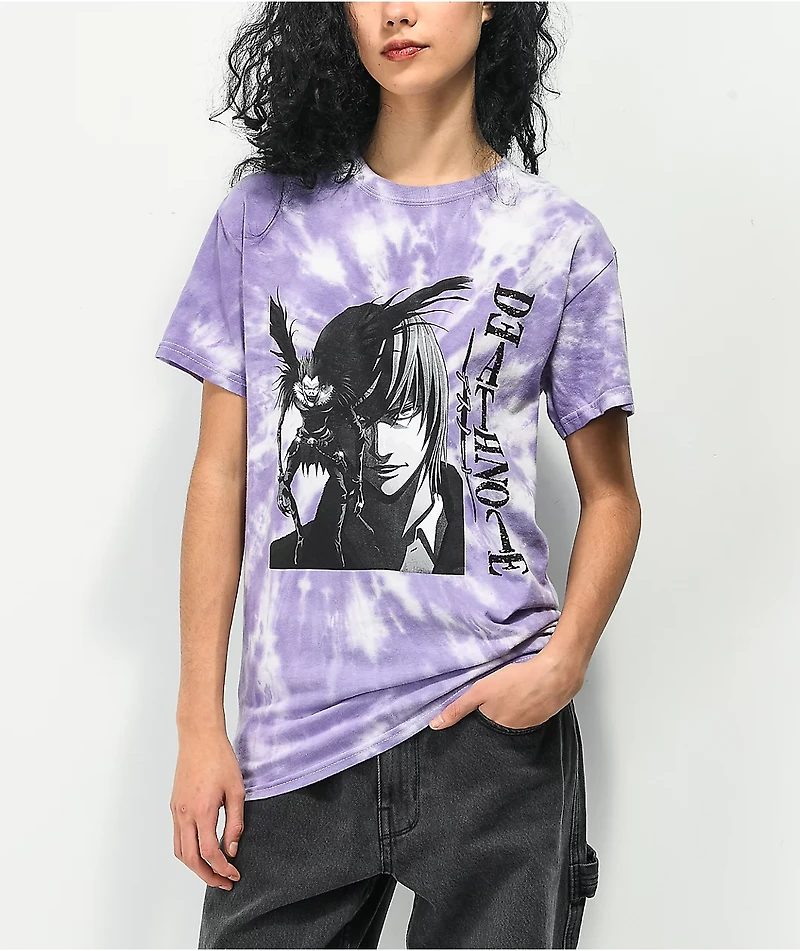 Death Note Light & Ryuk Purple Tie Dye T-Shirt