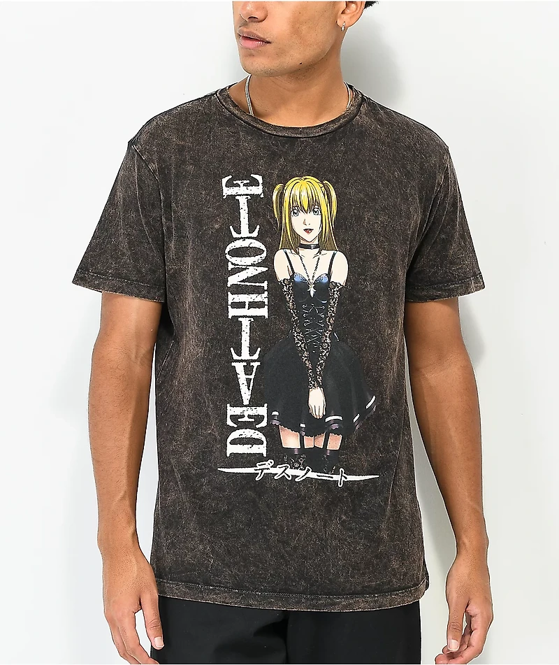 Death Note Misa 2 Washed Blacked T-Shirt