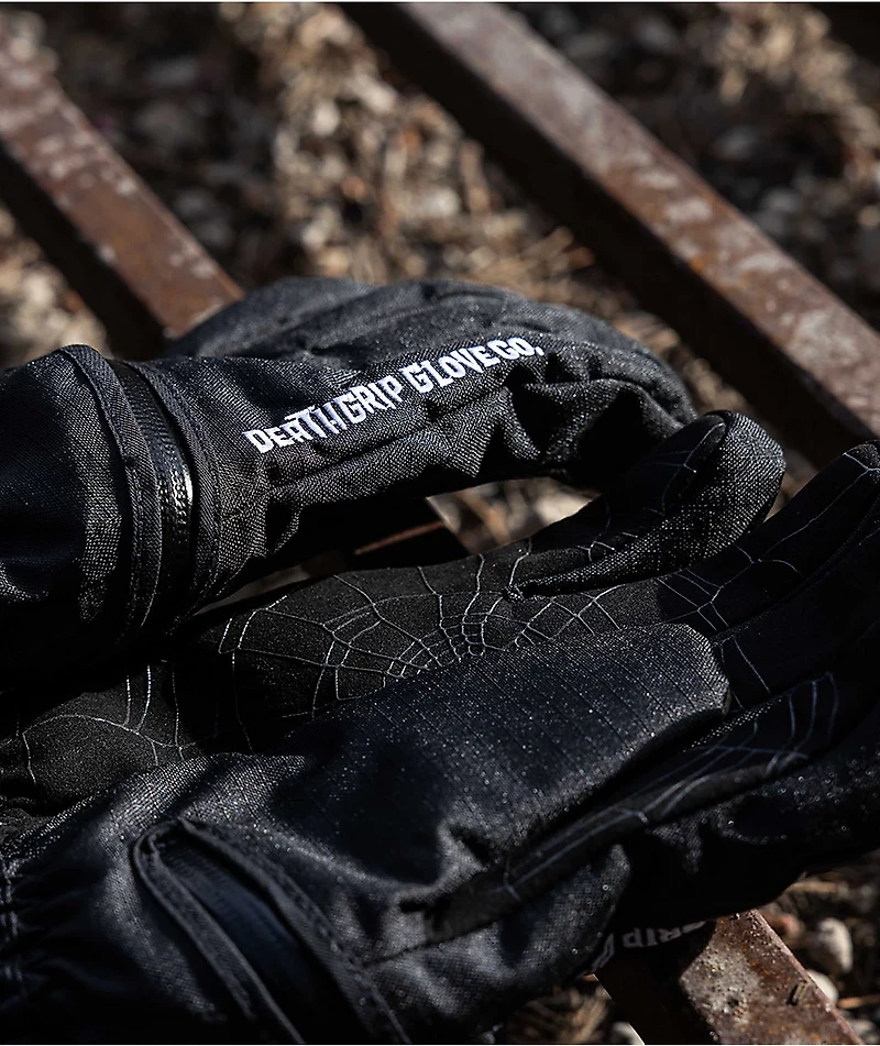 Deathgrip Ghoul Black Web Snowboard Gloves