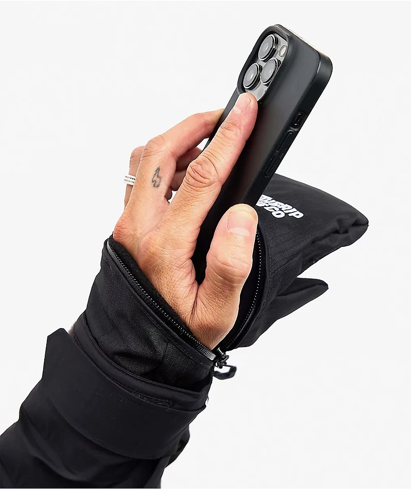 Deathgrip Ghoul Black Web Snowboard Mittens