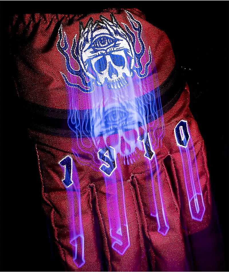 Deathgrip x 1910 Ghoul Red Snowboard Gloves