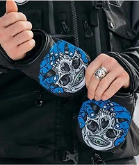 Deathgrip x Jamie Lynn Ghoul Black & Blue Snowboard Mittens