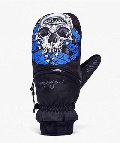 Deathgrip x Jamie Lynn Ghoul Black & Blue Snowboard Mittens