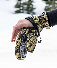 Deathgrip x Liquid Death Ghoul Black & Gold Snowboard Mittens
