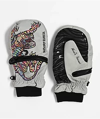 Deathgrip x Melodie Perrault Ghoul Grey Snowboard Mittens