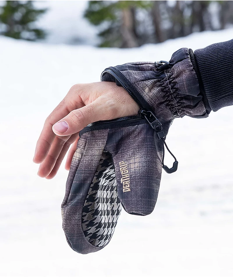 Deathgrip x SLUSH Ghoul Plaid Snowboard Mittens