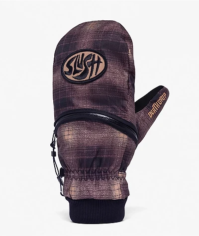 Deathgrip x SLUSH Ghoul Plaid Snowboard Mittens