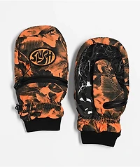 Deathgrip x Slush Ghoul Orange Camo Snowboard Mittens