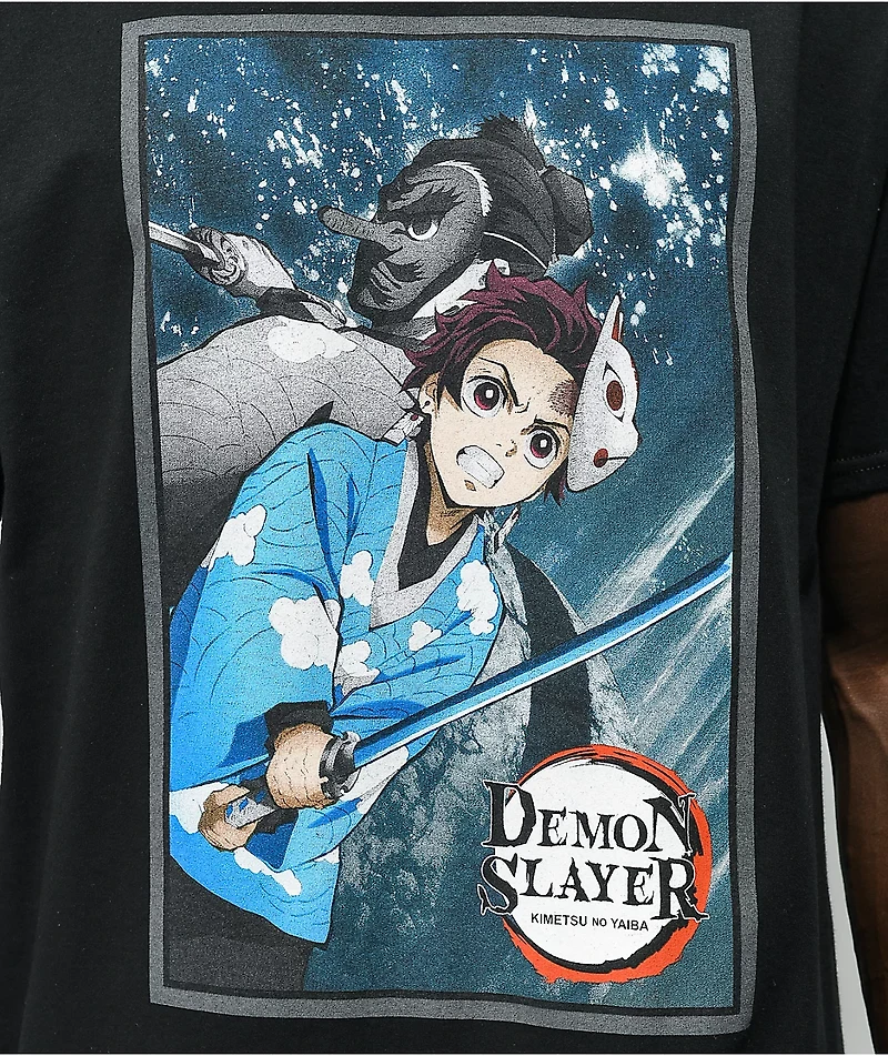 Demon Slayer Back 2 Black T-Shirt