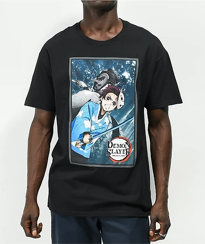 Demon Slayer Back 2 Black T-Shirt