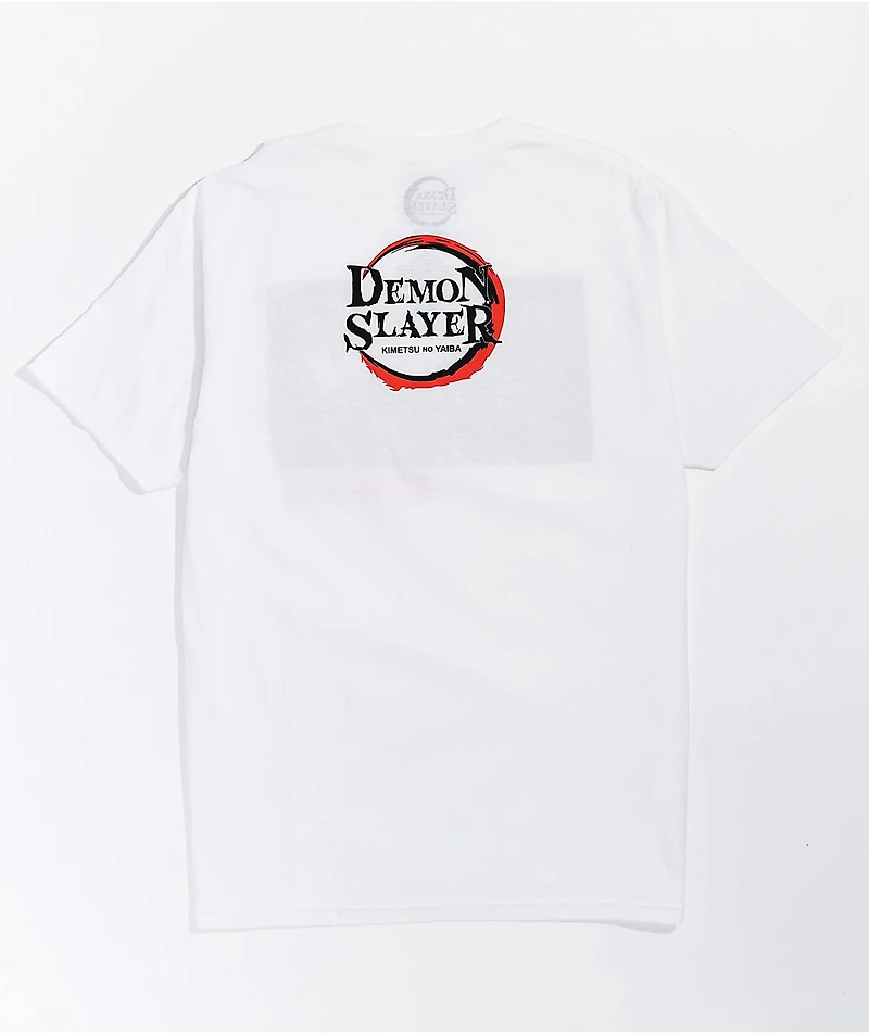 Demon Slayer Tanjiro Flame White T-Shirt