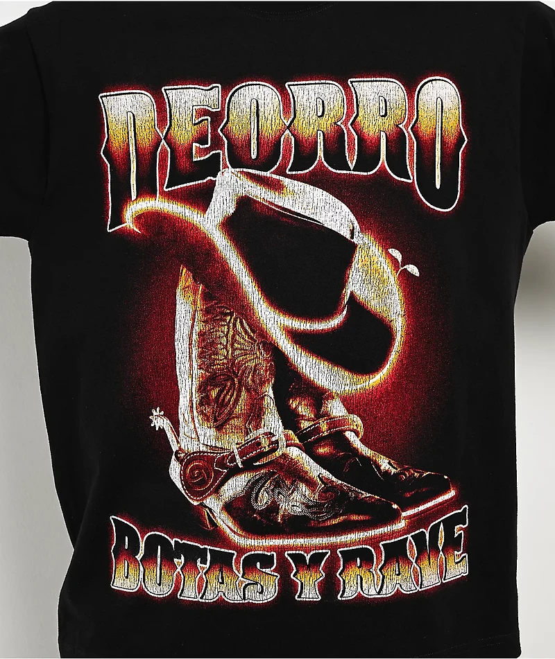 Deorro Botas Y Rave Desert Black T-Shirt