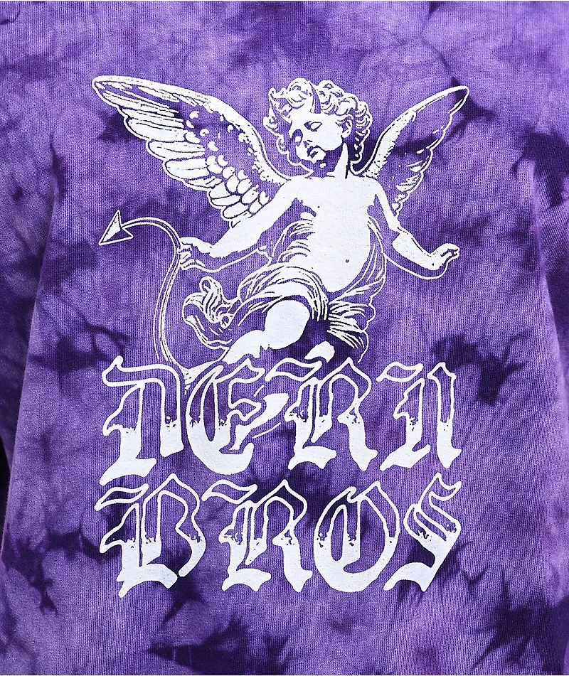 Dern Bros Cherub Purple Tie Dye T-Shirt