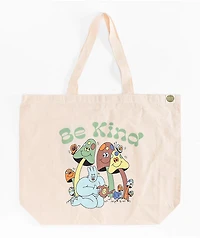 Desert Dreamer x Dreyfus Art Be Kind Mushroom Natural Tote Bag