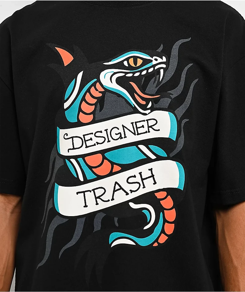Designer Trash Serpentine Black T-Shirt